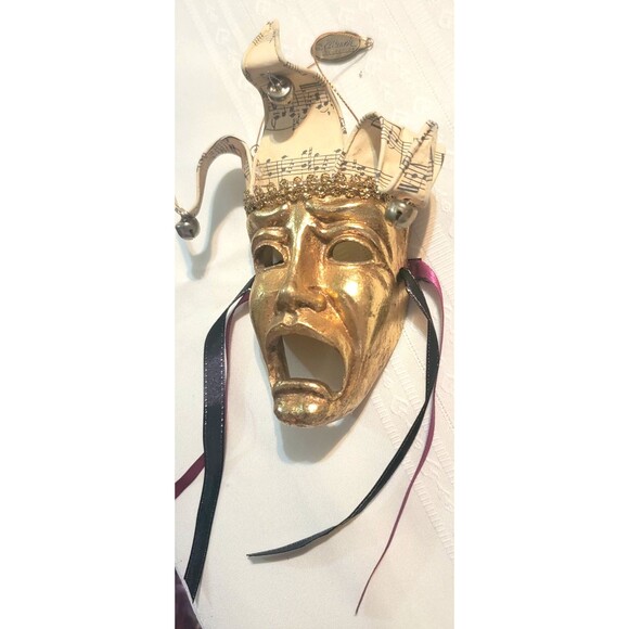 Wayne KLESKI Katherine's Collection Jester Theater Mask MARDI GRAS Bacchanalia - Picture 8 of 16